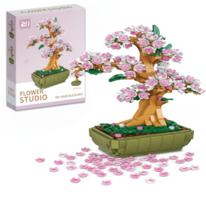 Lebula stavebnice sada 563 ks prvky třešňový květ v květináči