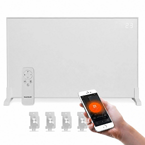 Infračervený ohřívač s LED displejem topný panel 60x120 cm IR zářič 1200W WIFI Infračervený ohřívač s LED displejem topný panel 60x120 cm IR zářič 1200W WIFI