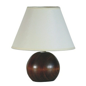 Lamkur Stolní lampička Lampa dřevo koule tmavá Lamkur Stolní lampička Lampa dřevo koule tmavá
