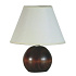 Lamkur Stolní lampička Lampa dřevo koule tmavá