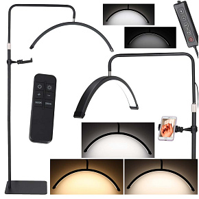 Lampa na prodlužování řas LED 36W nastavitelná kosmetická bezstínová oblouková černá