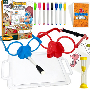 WOOPIE Hra Kalambury "Nakresli a Uhodni Obrázek" Malování Nosem