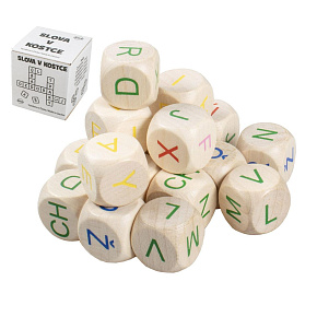 Slova v kostce společenská hra v krabičce 6x6x6cm Slova v kostce společenská hra v krabičce 6x6x6cm
