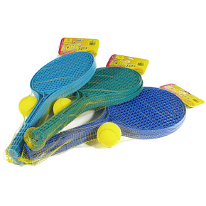 Soft tenis plast barevný 53cm+míček v síťce