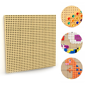 MASTERKIDZ Nástěnný Panel Vědecká Kreativní STEM Tabule + Montážní Panel 80 x 80 (cm)