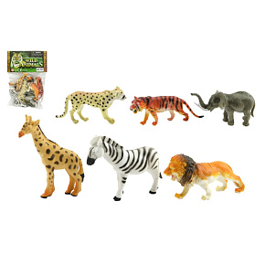Zvířátka safari ZOO 6ks plast 10cm v sáčku Zvířátka safari ZOO 6ks plast 10cm v sáčku