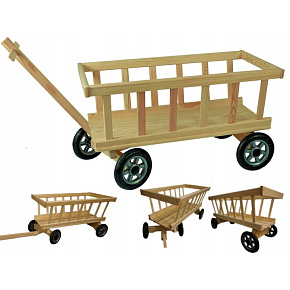 Dřevěný zahradní vozík pro děti velký