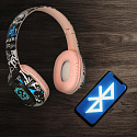 Bezdrátová sluchátka na uši Bluetooth RGB Gaming Sport 200mAh růžová