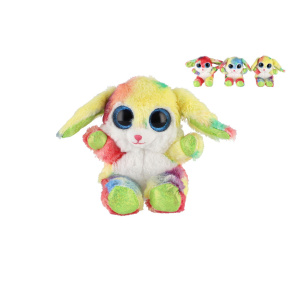Zajíc duhový sedící plyšový 15cm 0m+