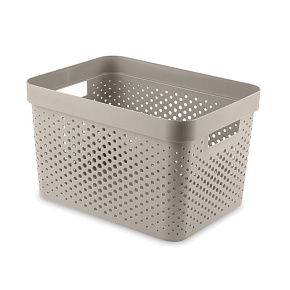 Úložný box INFINITY 17l recyklovaný plast béžový