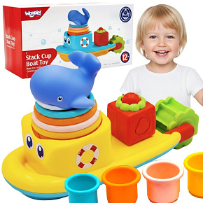 WOOPIE BABY Vodní Hračka Velrybí Loďka Přelévající Kelímky WOOPIE BABY Vodní Hračka Velrybí Loďka Přelévající Kelímky