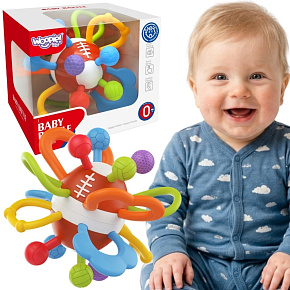 WOOPIE BABY Chrastítko Kousátko Senzorický Míček pro Kojence Edukační 0+ Měkký WOOPIE BABY Chrastítko Kousátko Senzorický Míček pro Kojence Edukační 0+ Měkký