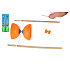 Diabolo velké sada plast/dřevo 35x12cm 2 barvy na kartě