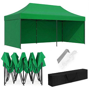 Automatic self-assembling event garden gazebo tent 3×6 m, green, MultiGarden