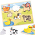 VIGA Dřevěné Puzzle Skládačka Montessori 2v1 Figurky Farma