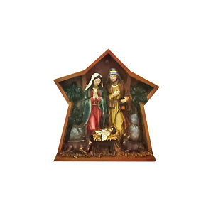 Betlém ve tvaru hvězdy s figurkami - 20 cm Betlém ve tvaru hvězdy s figurkami - 20 cm