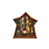 Betlém ve tvaru hvězdy s figurkami - 20 cm