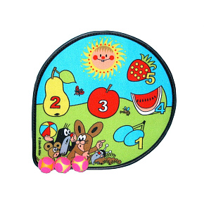 Terč Krtek + míček 3ks suchý zip 30x30cm v sáčku Terč Krtek + míček 3ks suchý zip 30x30cm v sáčku