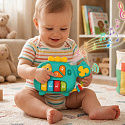 WOOPIE BABY Interaktivní Pianko Helikoptéra Slon Hudební Zvuky 18m+