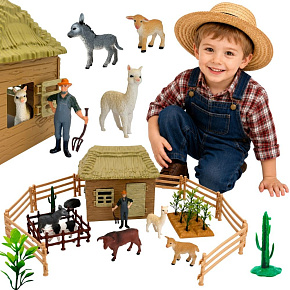 WOOPIE Sada Farma se zvířátky Domek Figurky 37 ks. Malý farmář WOOPIE Sada Farma se zvířátky Domek Figurky 37 ks. Malý farmář