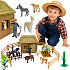WOOPIE Sada Farma se zvířátky Domek Figurky 37 ks. Malý farmář