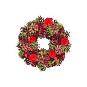 Vánoční věnec 26 cm červený Vánoční věnec 26 cm červený