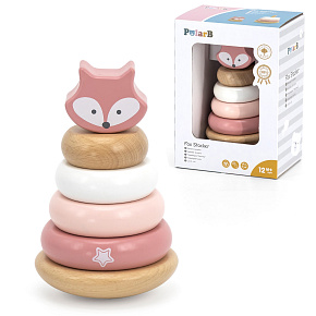 VIGA PolarB Dřevěná Vzdělávací Pyramidka - Liška