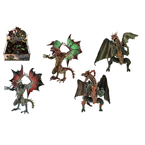Figurka drak plast 12x16cm mix druhů 12ks v boxu