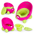 Potty toilet seat for children, removable insert, non-slip legs, pink-green, ECOTOYS