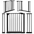 Safety gate barrier, 74-105 cm, for stairs and doors, steel, additional panels, black, ECOTOYS