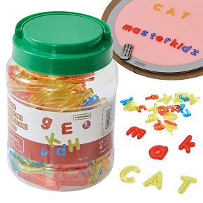 MASTERKIDZ Průhledná Abeceda 52 Barevných Písmenek Do Světelného Panelu STEM