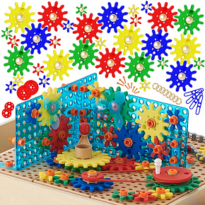 MASTERKIDZ Sada Příslušenství Mix Ozubených Kol pro Nástěnné Panely STEM 198 ks.