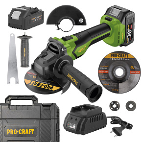 Aku úhlová bruska Procraft PGA22, 125mm