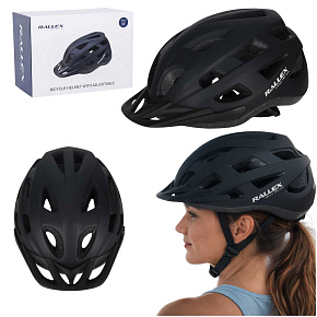 Cyklistická helma na kolo RALLEX dámská pánská nastavitelná černá M 54-58cm Cyklistická helma na kolo RALLEX dámská pánská nastavitelná černá M 54-58cm