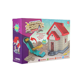 Stavebnice dům s pískem plast s doplňky v krabici 28x19x8cm Stavebnice dům s pískem plast s doplňky v krabici 28x19x8cm