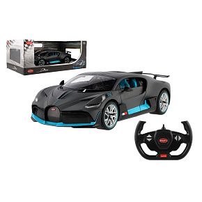 Auto RC Buggatti Divo RASTAR šedé plast 32cm 2,4GHz na dálk. ovládání na baterie v krabici 43x18cm