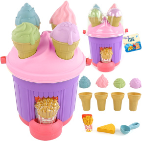 WOOPIE Sada do Pískoviště Zmrzlina Formičky Kbelík se Zmrzlinou na písek