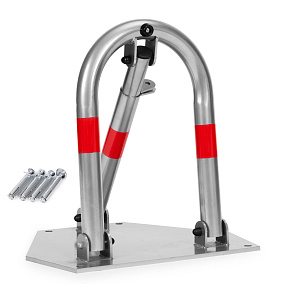 Skládací parkovací zábrana 45 cm na visací zámek s reflexními pruhy Skládací parkovací zábrana 45 cm na visací zámek s reflexními pruhy