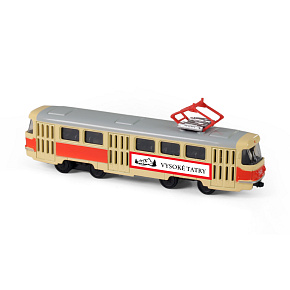 Kovová retro tramvaj 16 cm VYSOKÉ TATRY Kovová retro tramvaj 16 cm VYSOKÉ TATRY