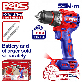 Aku vrtací šroubovák 20V 55Nm solo