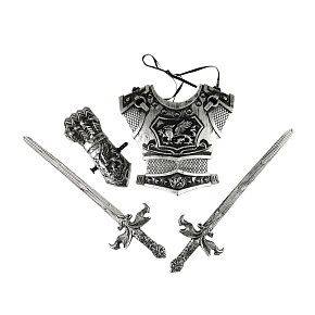Rytířská sada s meči stříbrná