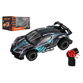 Auto RC sportovní plast 2,4GHz 20cm na baterie šedo-tyrkysové v krabici 24x12x14cm Auto RC sportovní plast 2,4GHz 20cm na baterie šedo-tyrkysové v krabici 24x12x14cm