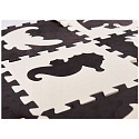 Velká pěnová vzdělávací podložka puzzle skládací pro děti a kojence černobílá