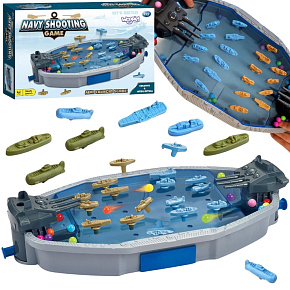 WOOPIE Dovednostní hra "Námořní bitva" Lodě 3D Vystřelovač kuliček