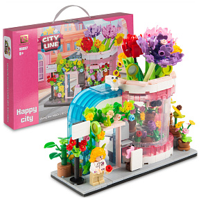 Lebula stavebnice sada 634 dílků květinářství květiny kompatibilní Lebula stavebnice sada 634 dílků květinářství květiny kompatibilní