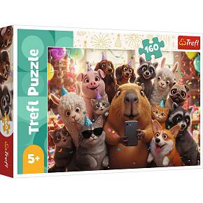 Puzzle Roztomilá selfie 41x27,5cm 160 dílků v krabici 29x19x4cm
