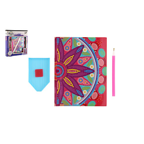 Kreativní sada diamantový deník květina s nalepovacími diamanty v krabici 19x21x3cm Kreativní sada diamantový deník květina s nalepovacími diamanty v krabici 19x21x3cm