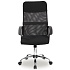 Black office chair with mesh backrest