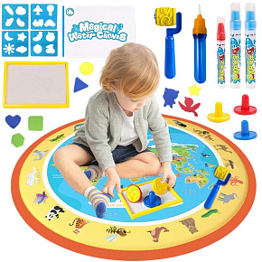 WOOPIE Magická Vodní Podložka na Malování Kulatá ZOO 23 ks.