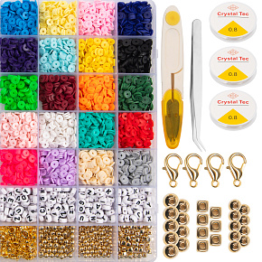 Lebula sada na výrobu náramků korálky kreativní pro děti velká 4678 ks.